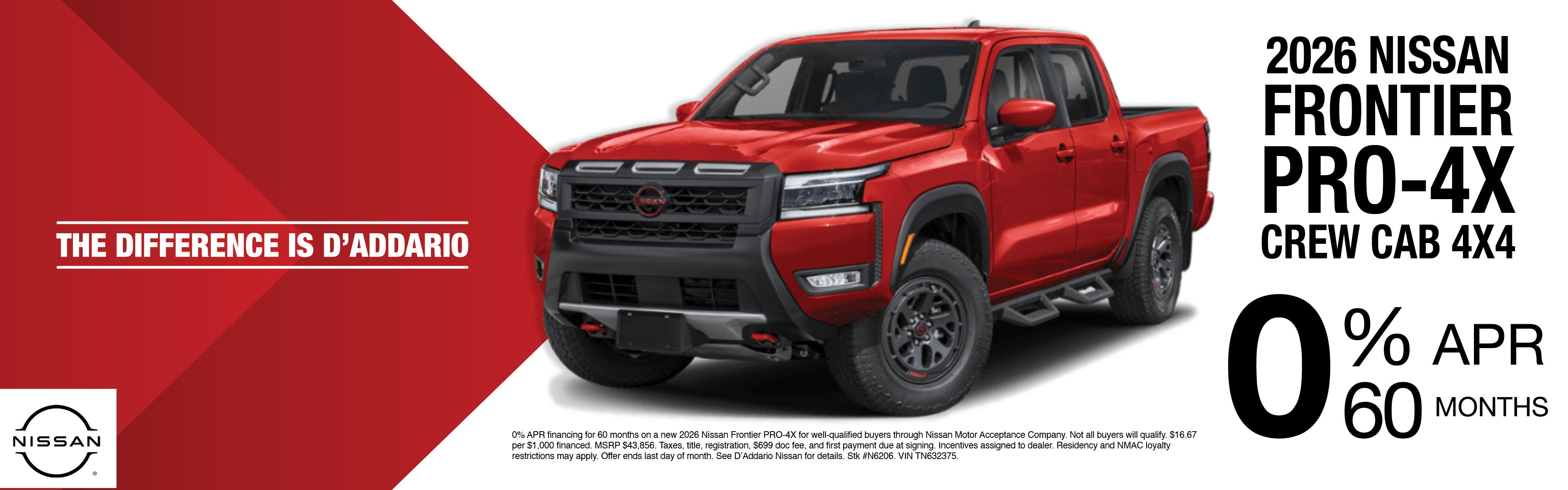 2026 Nissan Frontier Pro-4x Crew Cab 4x4