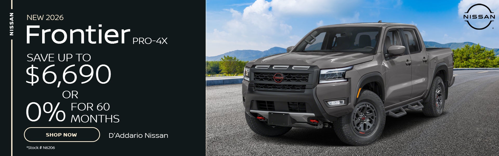 Gray 2026 Frontier Pro-4x on offer