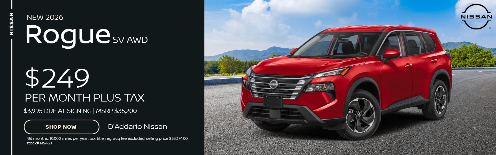 Red 2026 Nissan Rogue on offer