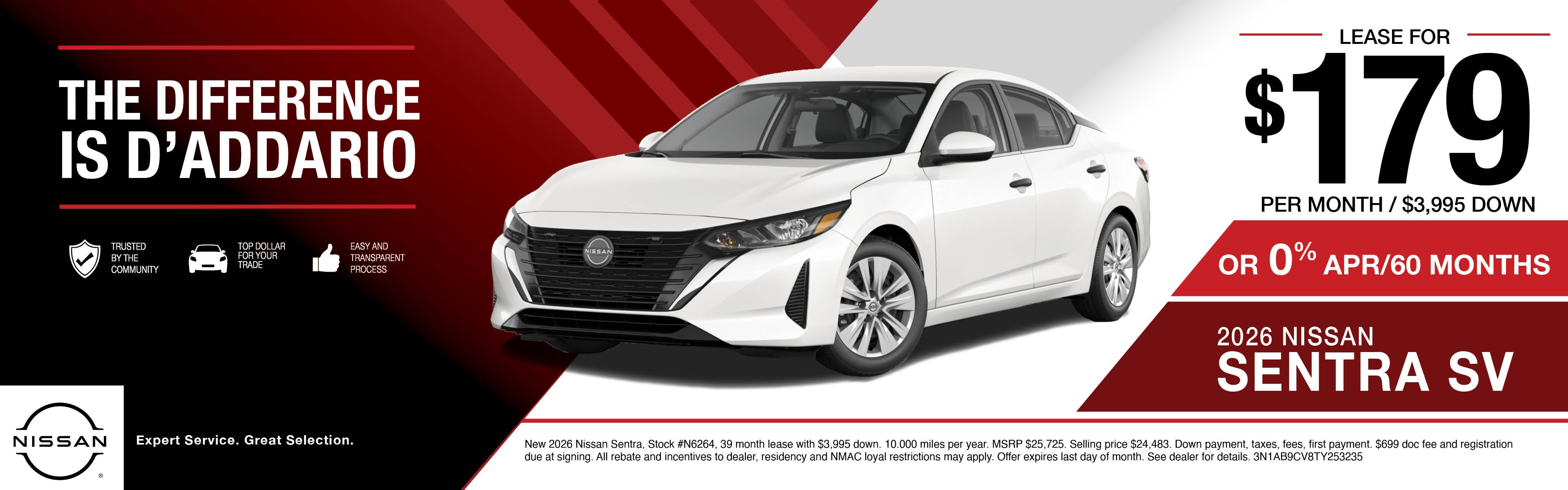 White Sentra on offer