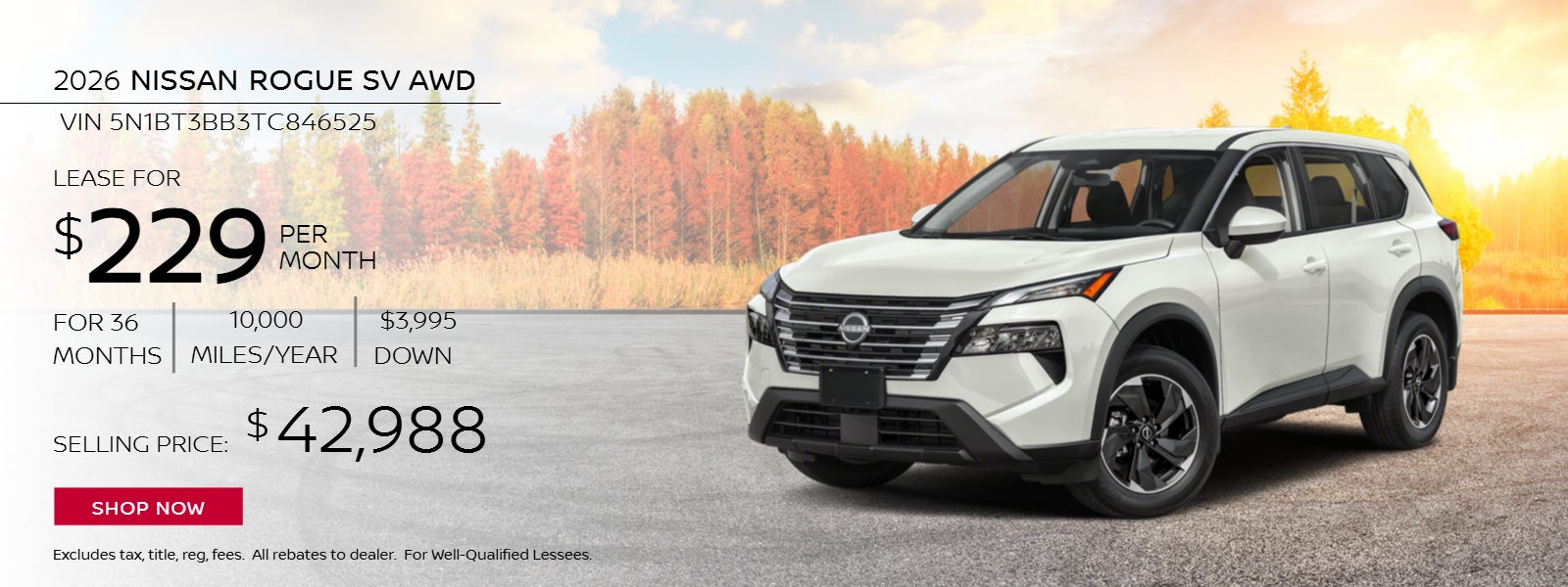 Red 2026 Nissan Rogue on offer