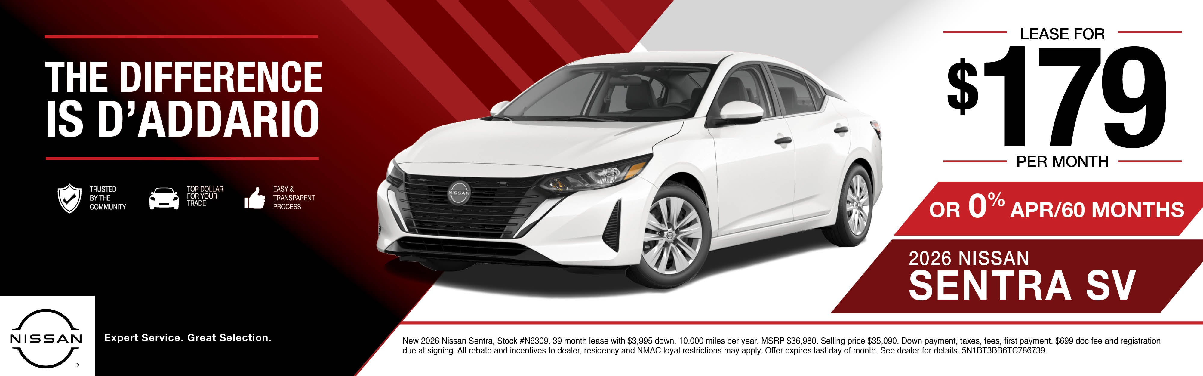 White Sentra on offer
