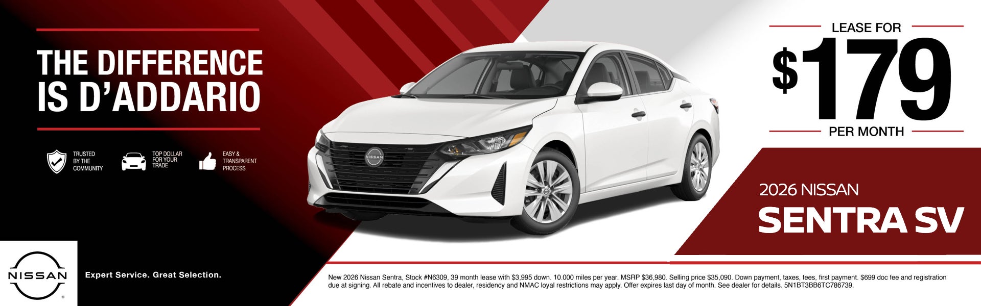 White Sentra on offer